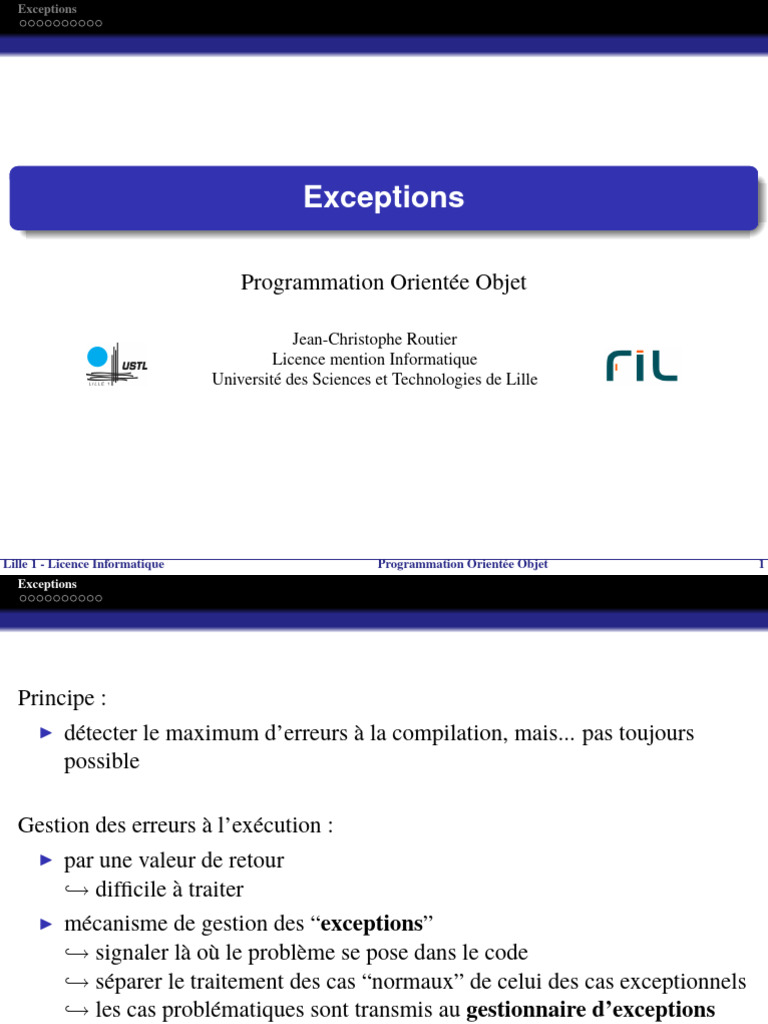 Exceptions | PDF