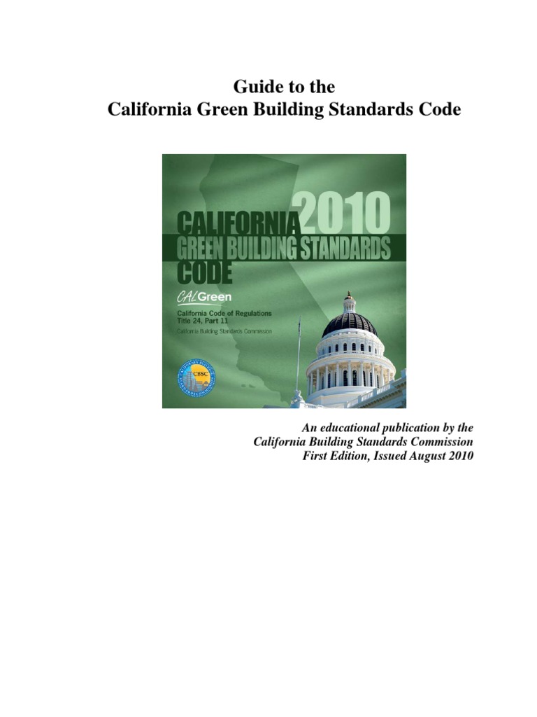 CALGreenGuideFirstEdition8 2010 | PDF | Building Code | Clean Water Act