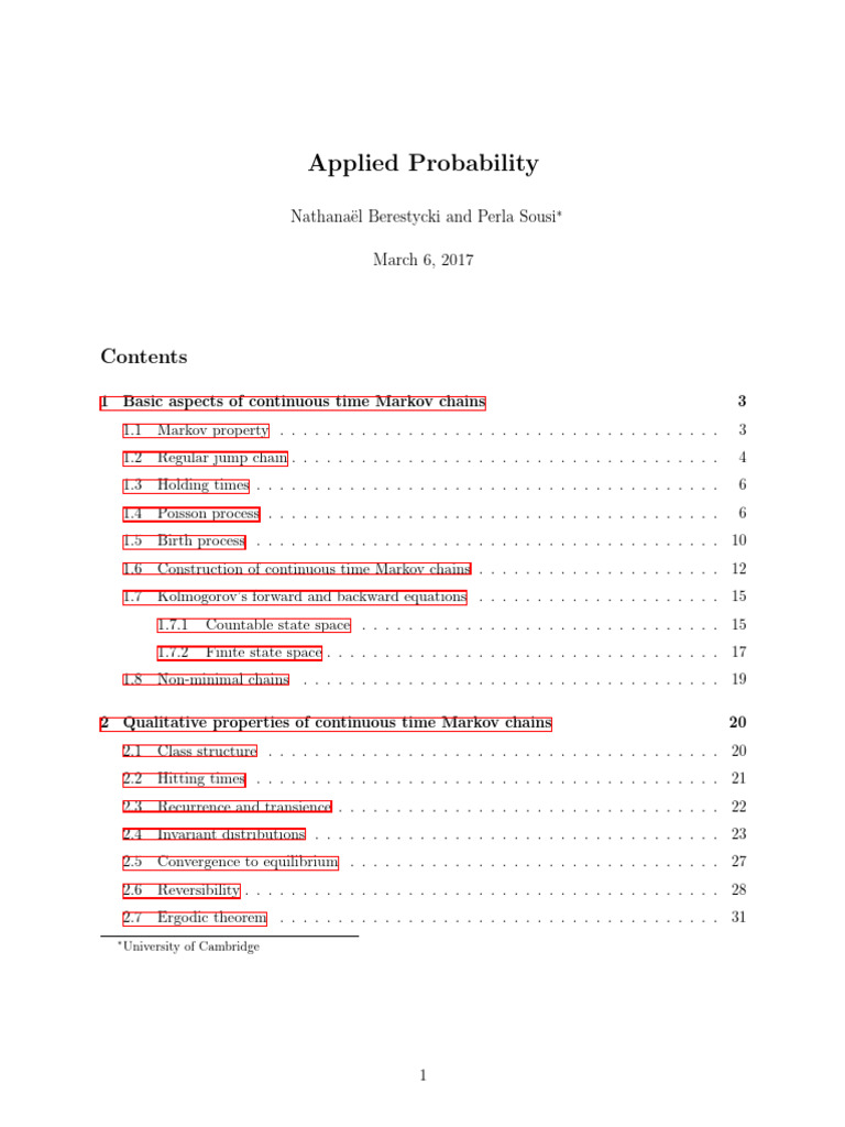 Applied Probability | PDF