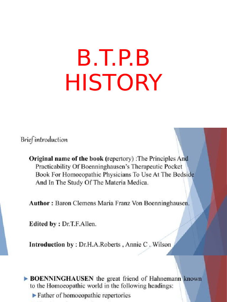 BTPB History | PDF