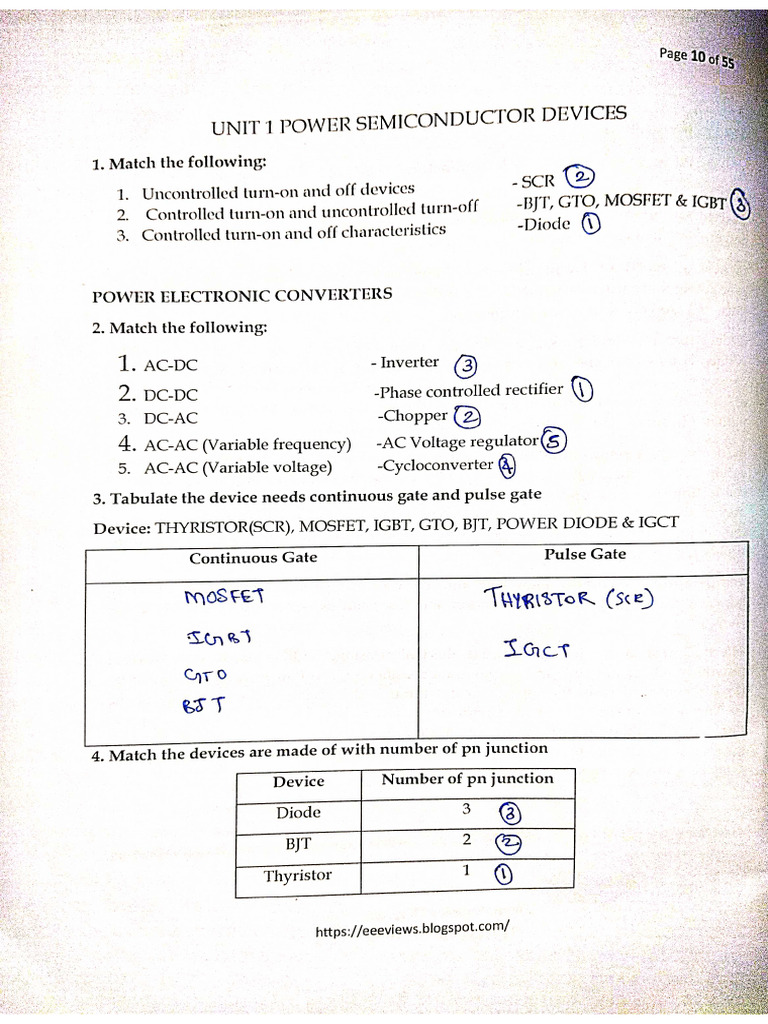 Power Electronics Answer | PDF