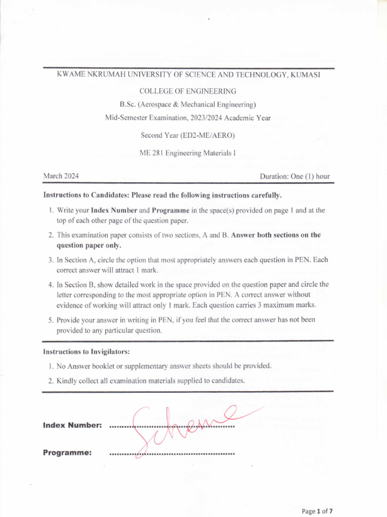 ME 281 Midsem Solution | PDF