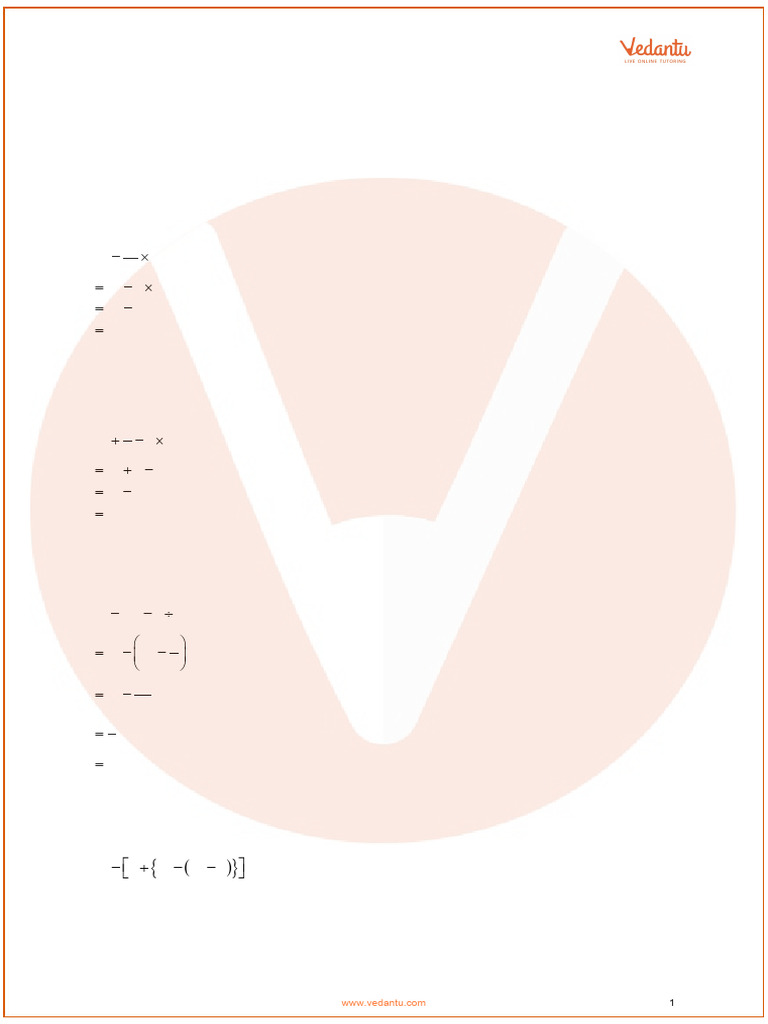 Rs Aggarwal Solutions Class 6 Chapter 6 Simplification Ex 6a Exercise