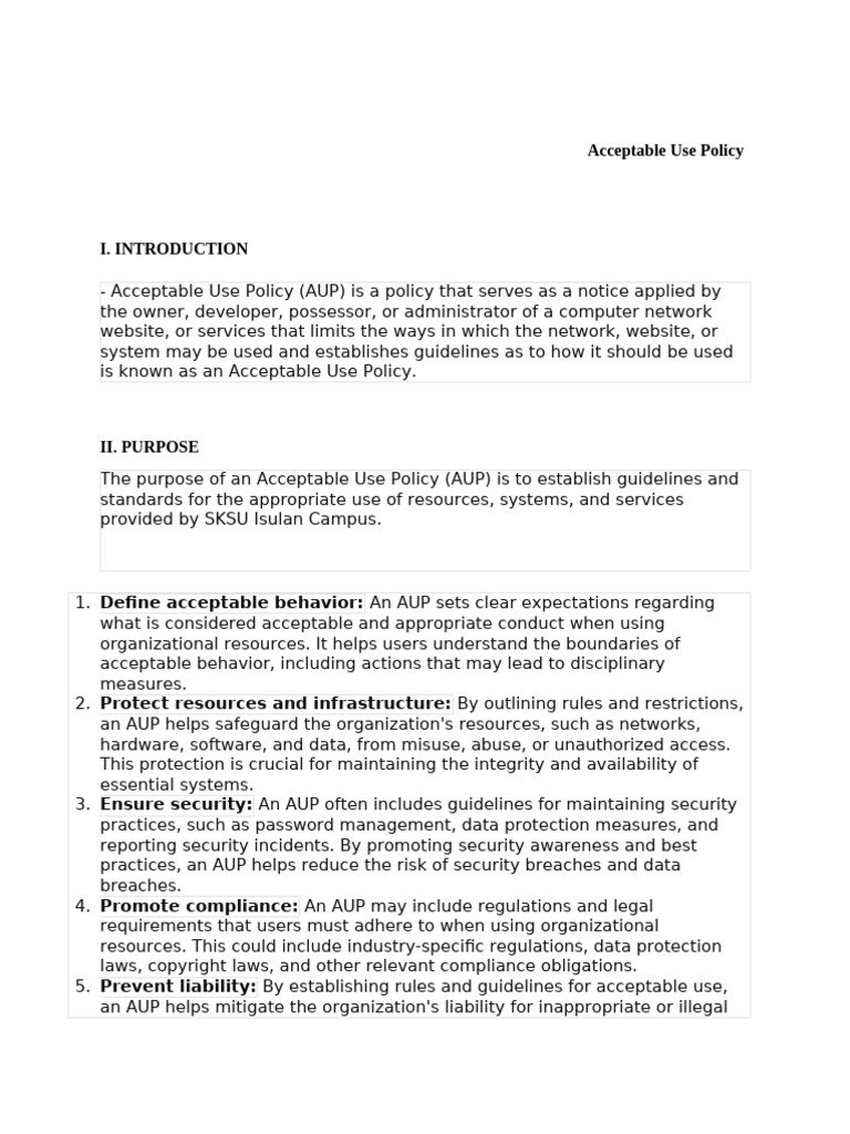 Acceptable Use Policy-MAR&MER | PDF