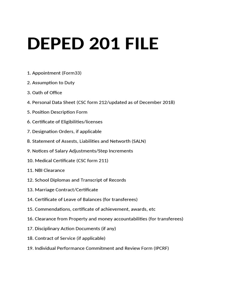 Deped 201 File | PDF