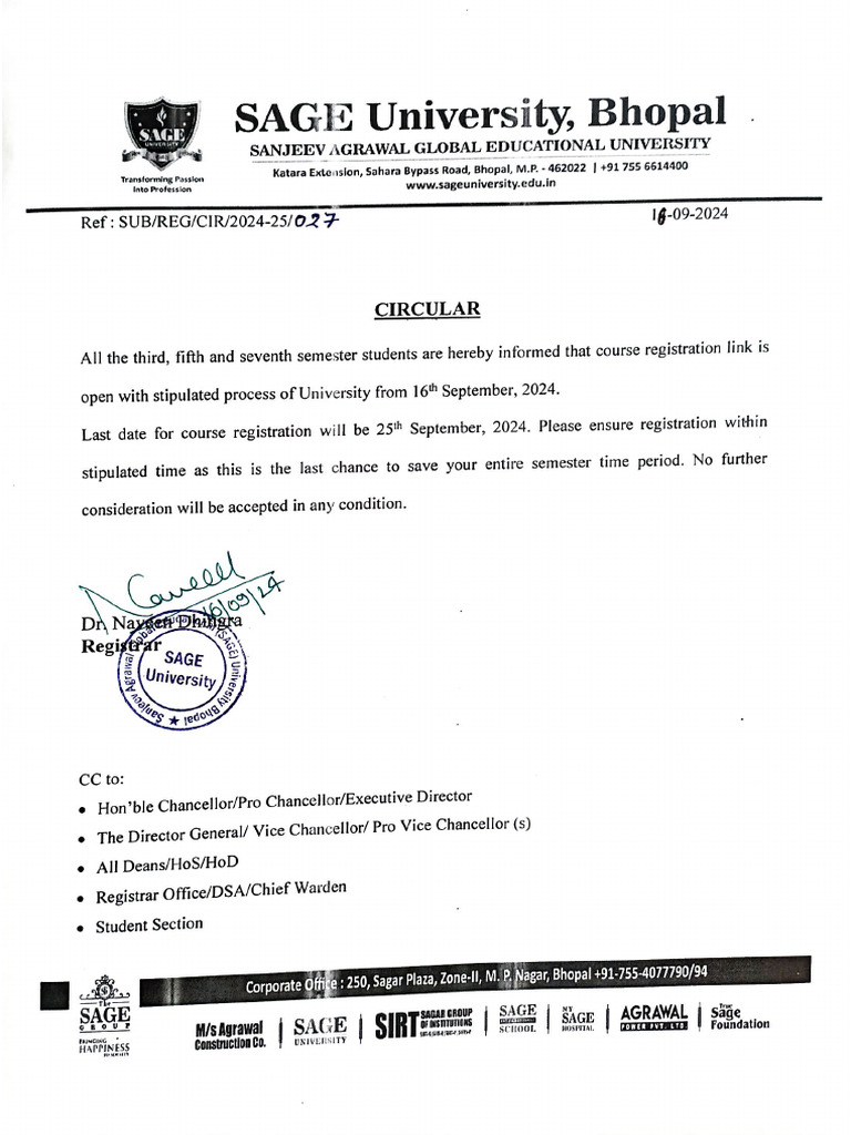 Course Registration | PDF