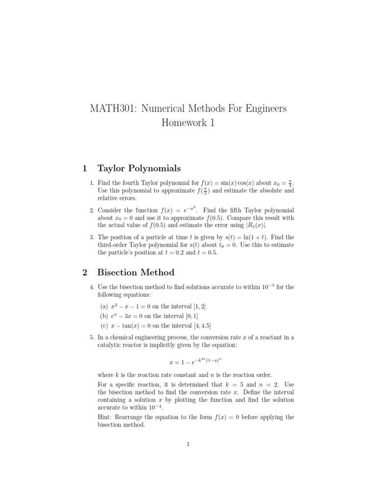NM Homework 1 | PDF