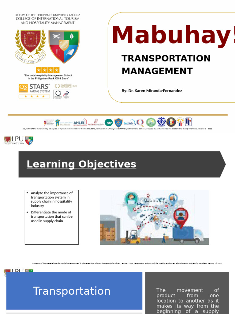 Transportation Management | PDF | Transport | Logistics