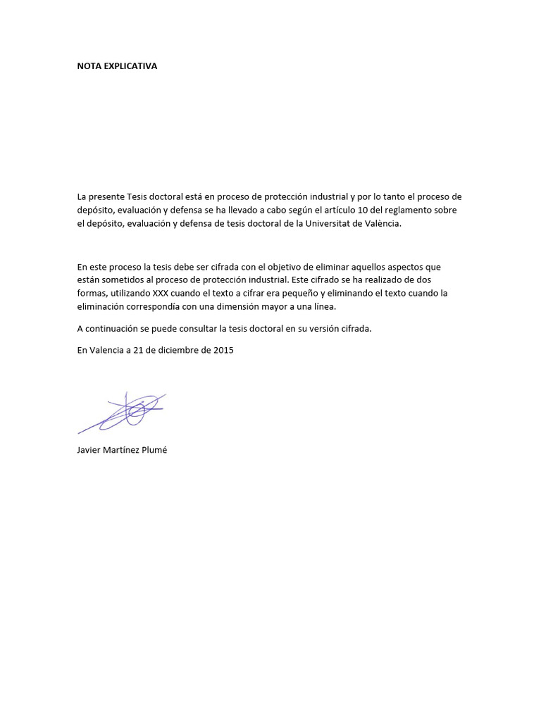 Tesis Javier Martinez Plume Cifrado Final Con Nota Informativa | PDF