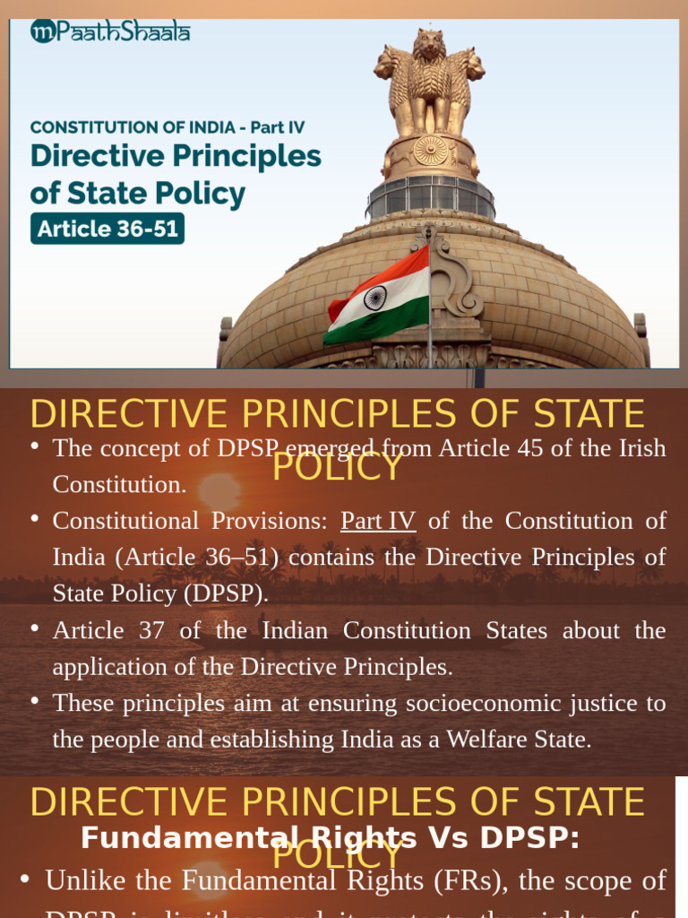 Unit 2 Directive Principles of State Policy | PDF