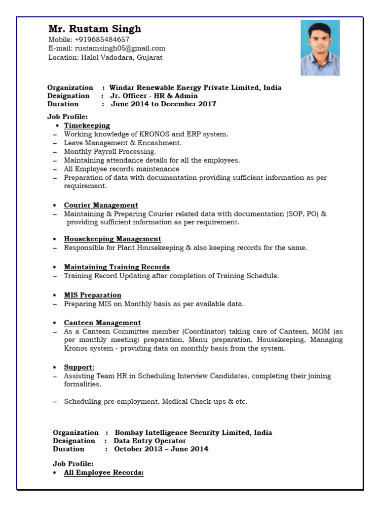 CV - Rustam S.singh - New | PDF