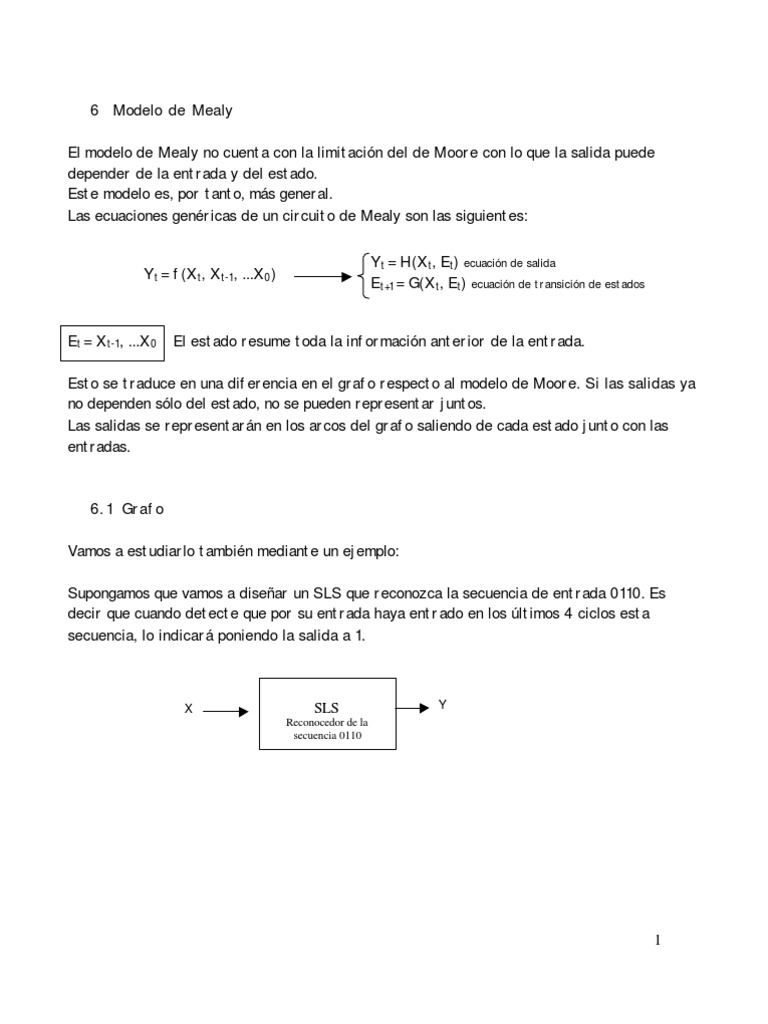 Modelo Mealy: Diseño y Análisis | PDF | Tecnología digital | Ingeniería ...
