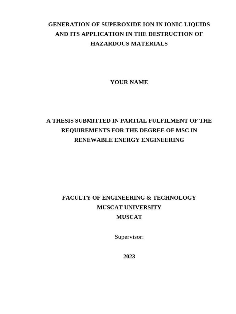 Thesis - Template Sample | PDF