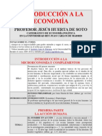 Introduccion A La Economia Por El Profesor Huerta de Soto. Programa