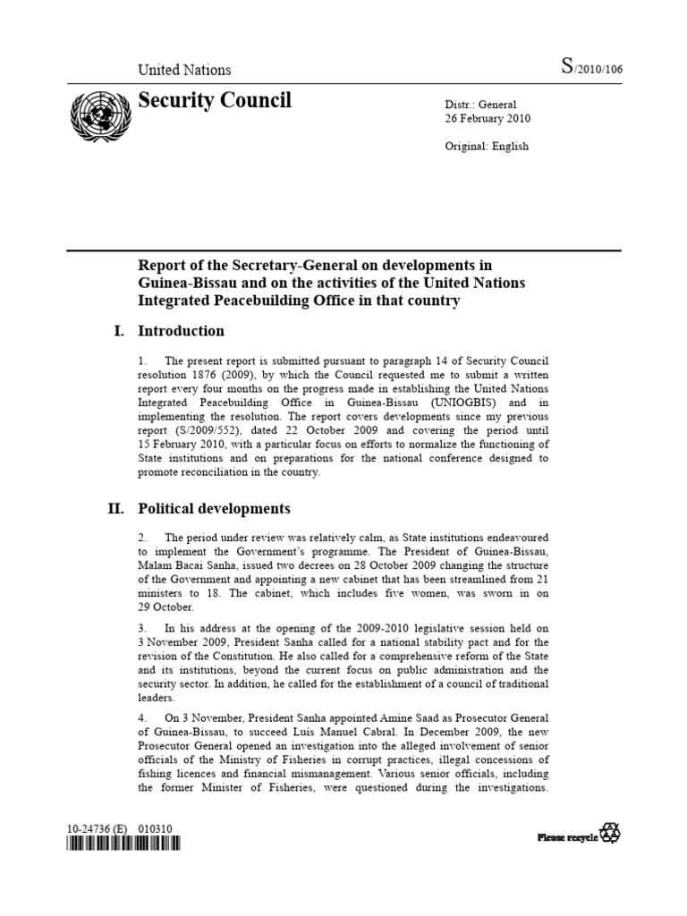 Security Council: United Nations | PDF