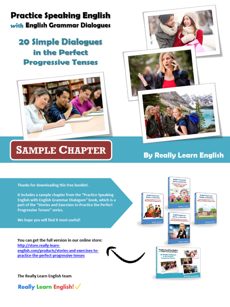 Sample Chapter Perfect Progressive Tenses Practice Speaking English ...