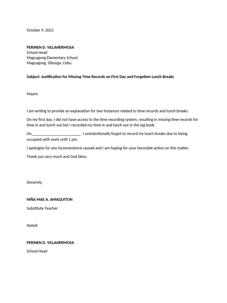Justification Letter | PDF
