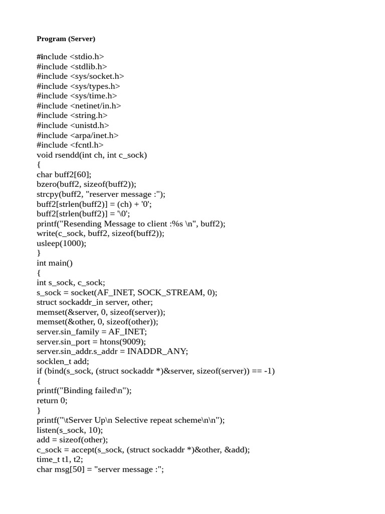 Cn exp 5 c program and output pdf object oriented programming