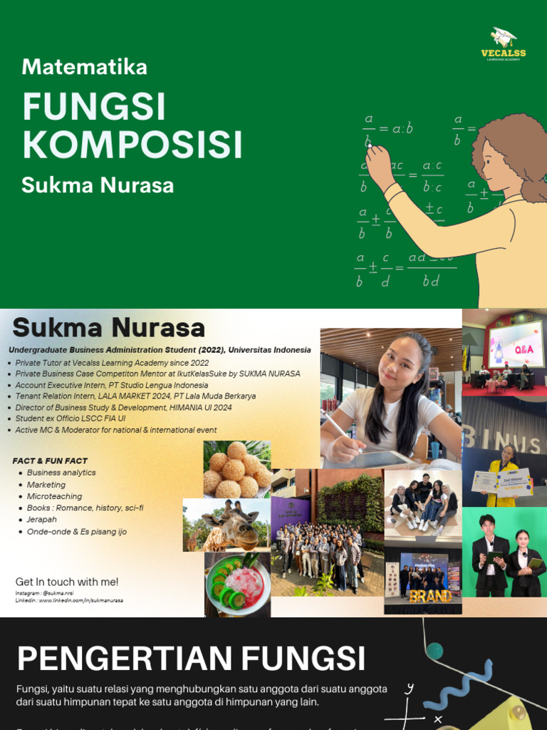 Matematika Fungsi Komposisi - Sukma Nurasa - VECALSS 20242026 | PDF