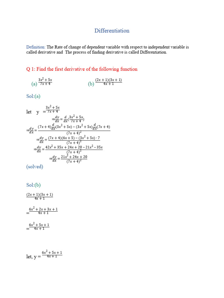 Differentiat | PDF