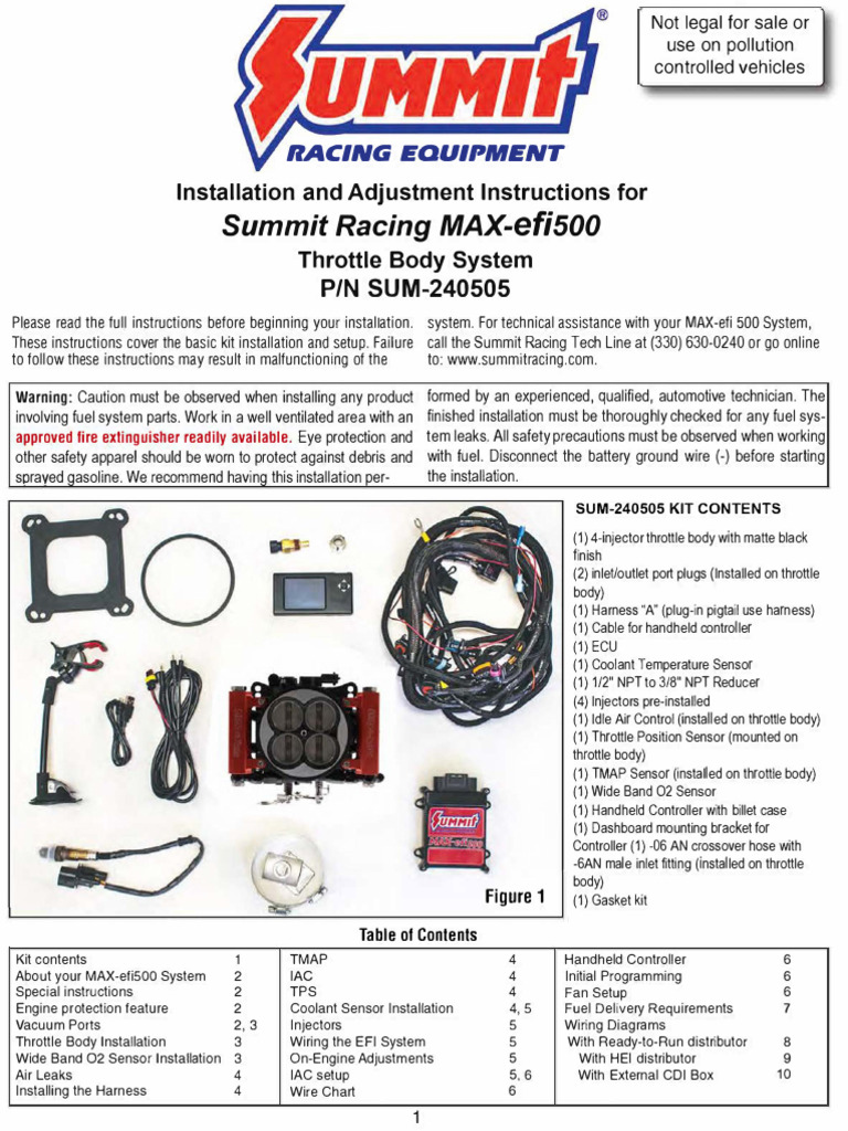 Summit Efi Instructions | PDF