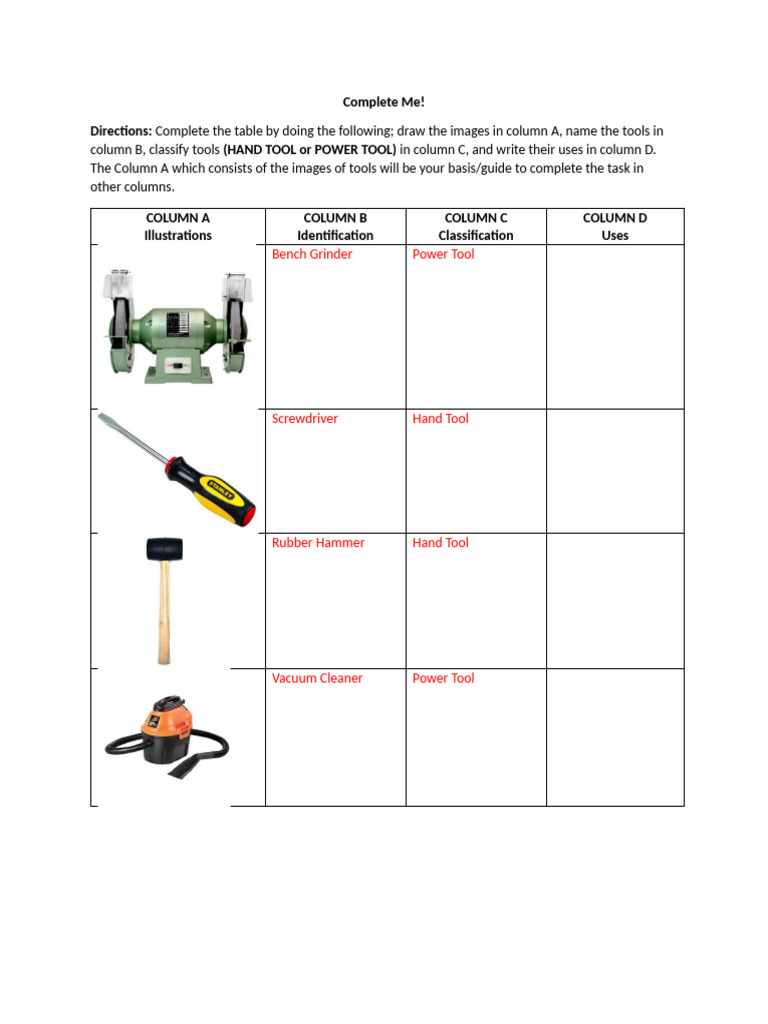 Tool Identification and Classification Guide | PDF