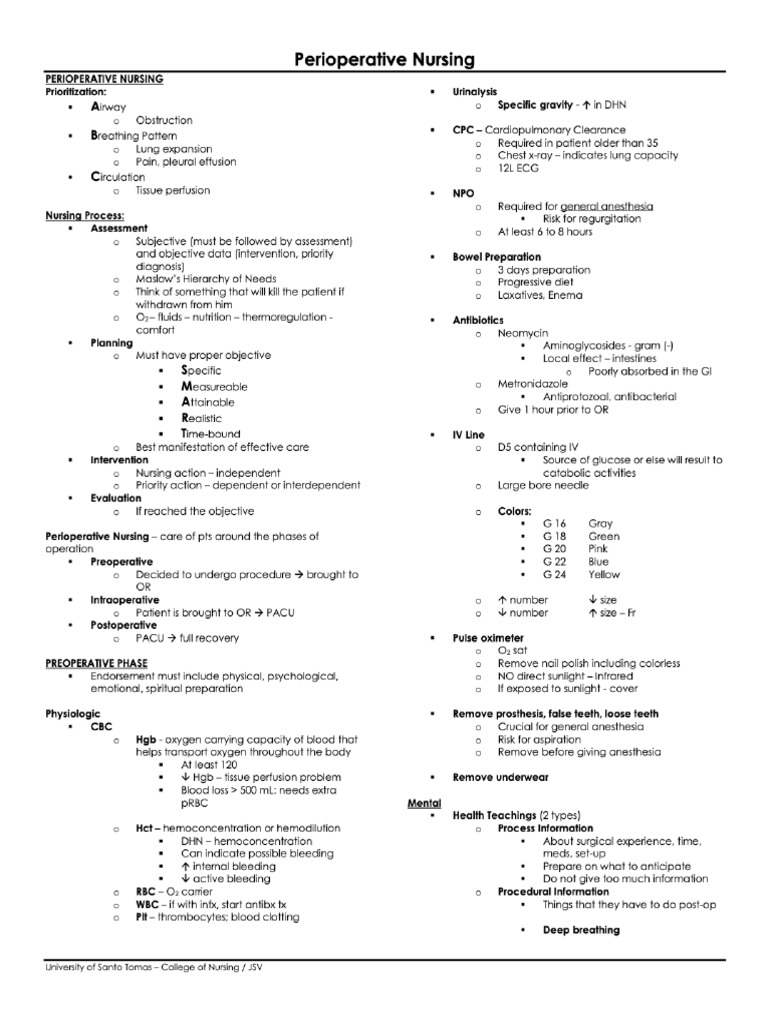 Perioperative Nursing | PDF