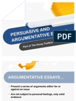 Essay Tool Box-Argumentative and Persuasive