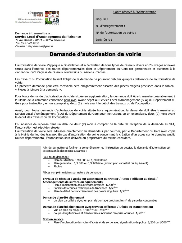 Autorisation D’Occupation De Voirie – VSJA