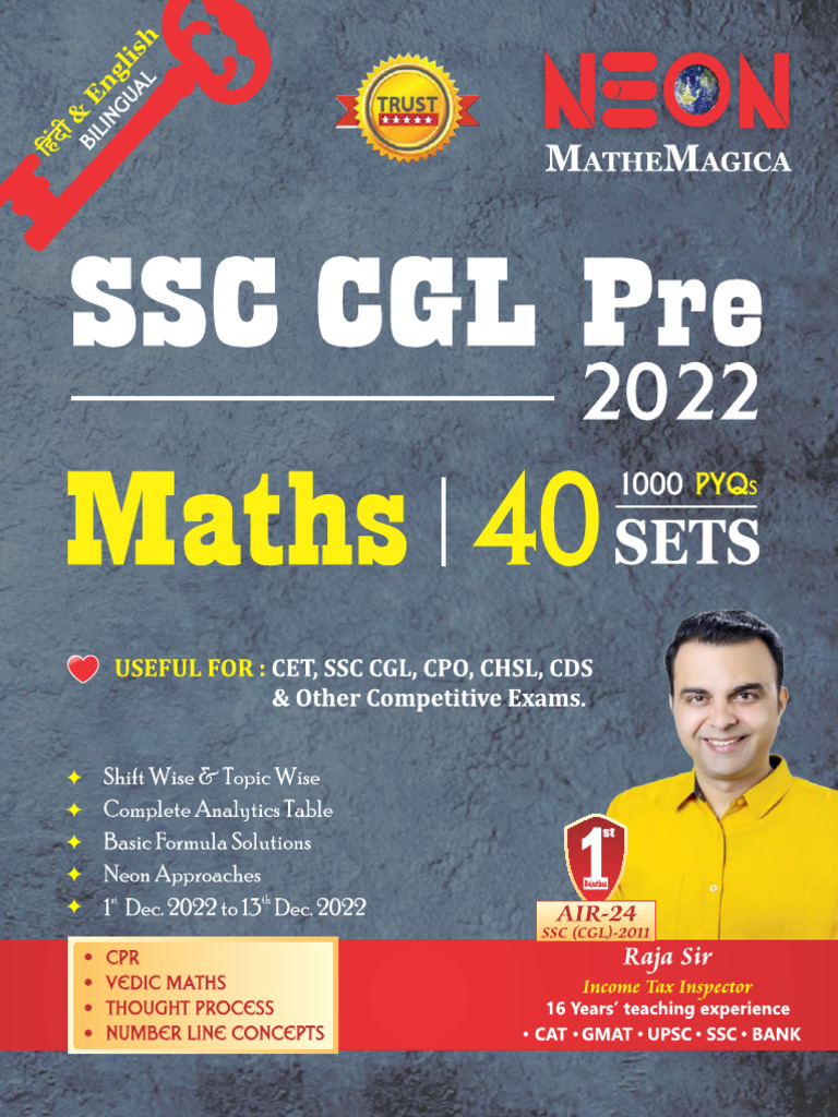SSC CGL Pre 2022 Maths All 40 Shifts 1000 Pyqs by Raja Sir | PDF
