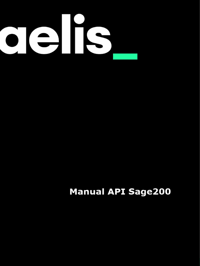 Manual de API para Sage 200 | PDF | Autenticación | Contraseña