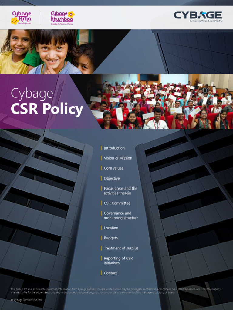 Cybage CSR Policy | PDF
