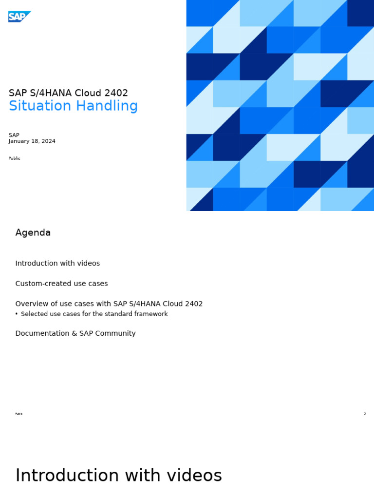 S4H - 692 Situation Handling For S4HANA Cloud | PDF