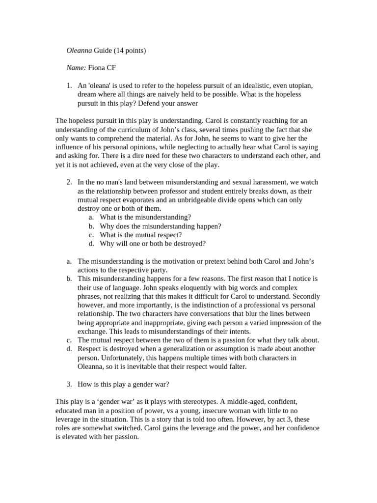 Oleanna Guide PDF