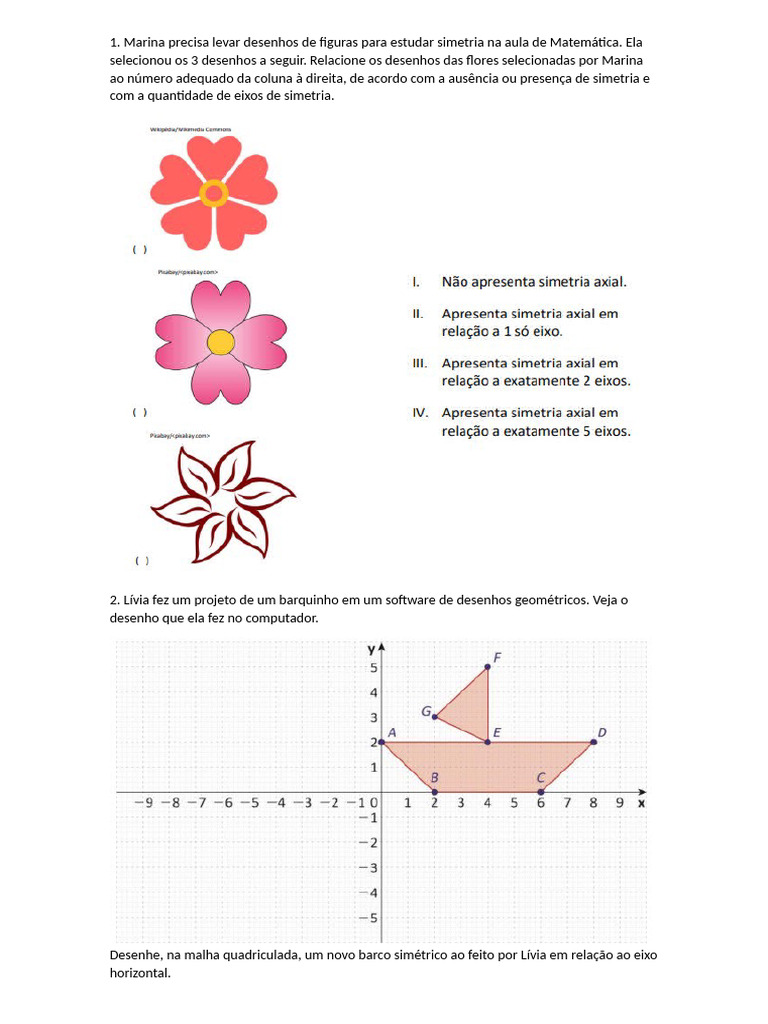 Atividade de Simetria | PDF