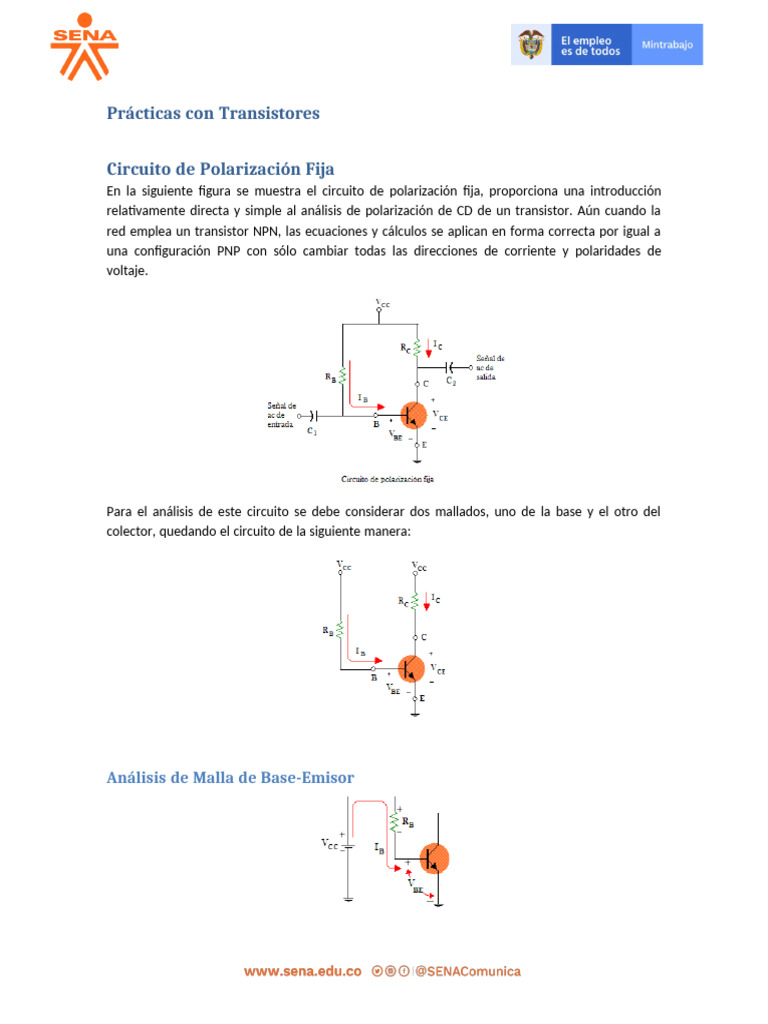 Análisis de Circuitos con Transistor 2N2222 | PDF | Transistor | Red ...