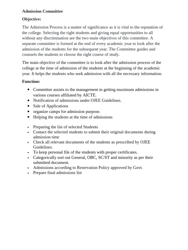 Admission | PDF