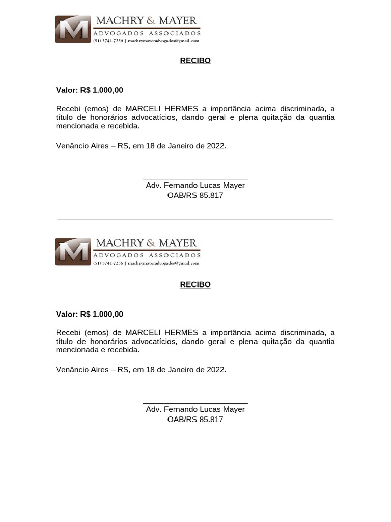 Modelo de Recibo | PDF