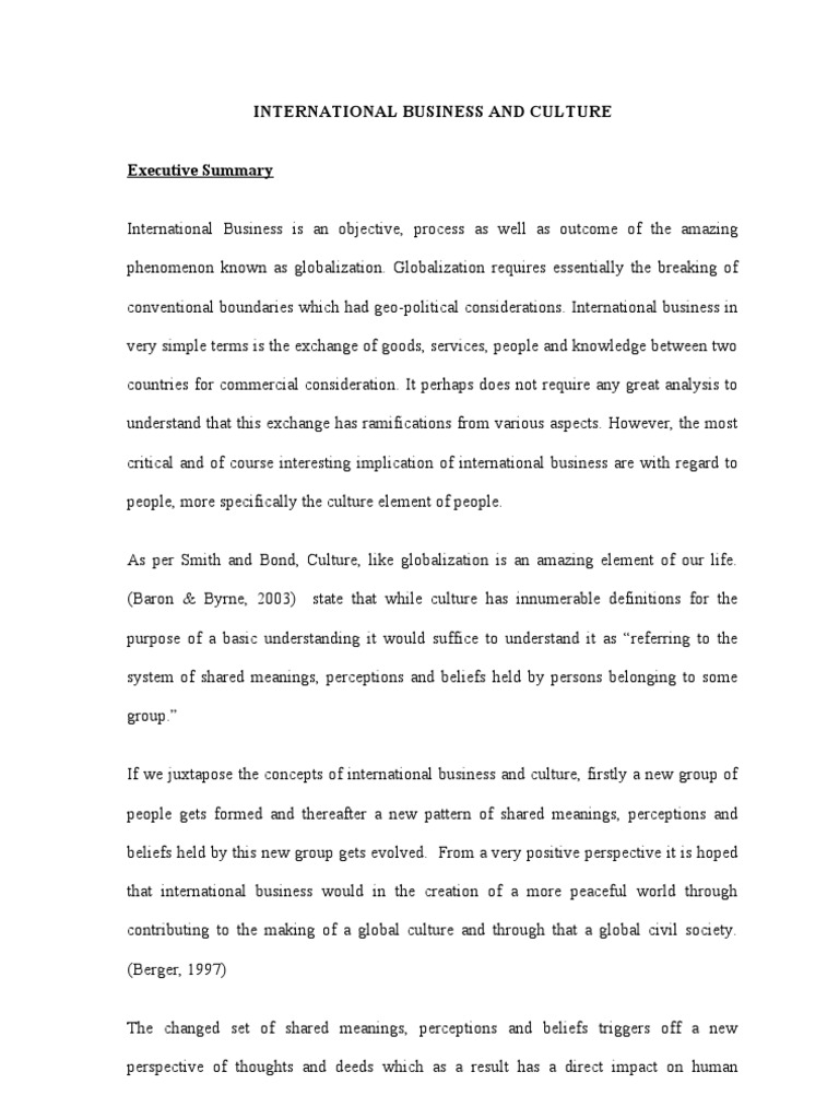 Globalization's Impact on Business Culture | PDF | International ...