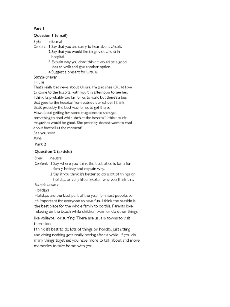 Writing Test 4 B1 Correccion | PDF