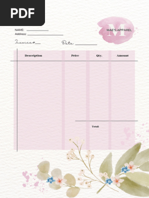 Pink Watercolor Business Invoice (2)