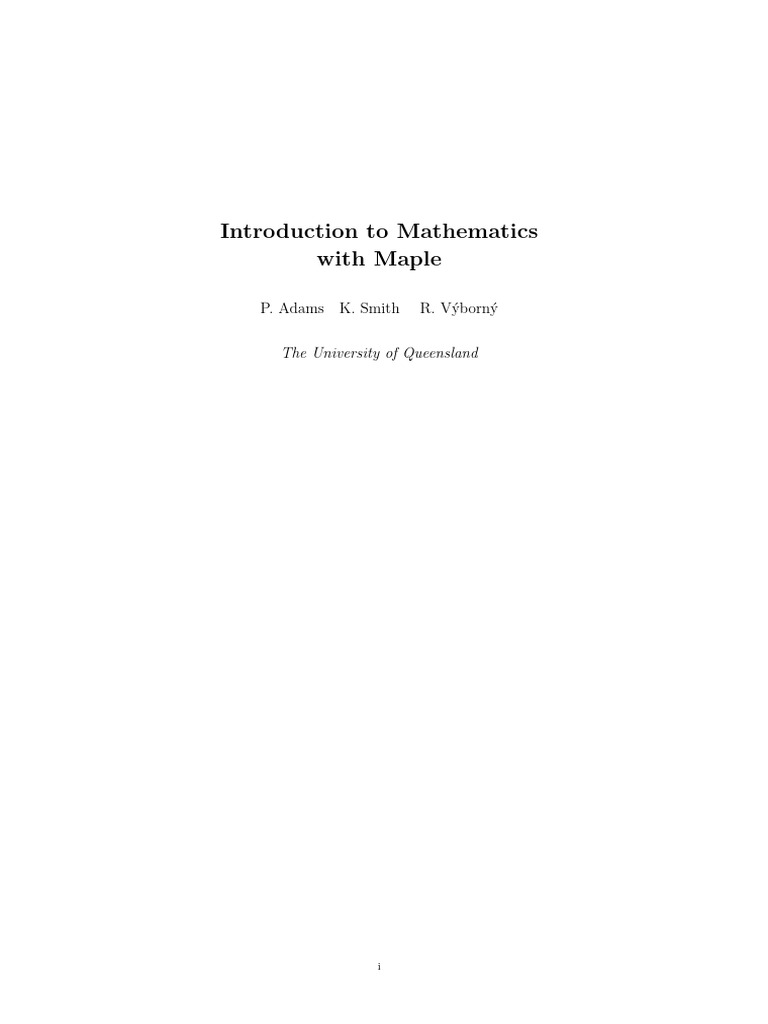 Mathematics Fundamentals with Maple | PDF | Limit (Mathematics ...
