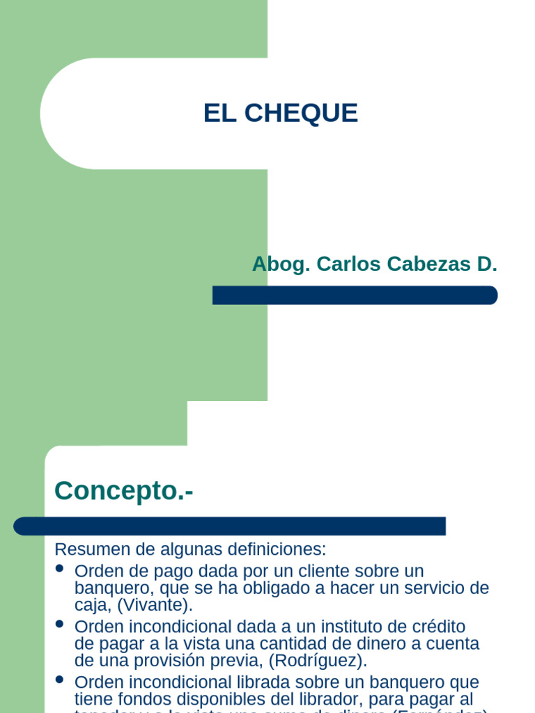 El Cheque | PDF
