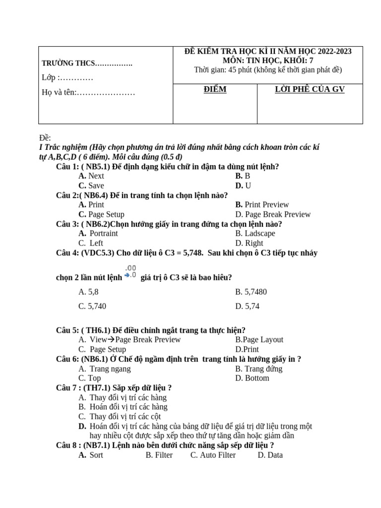 De Thihk2 Tin 7 KNTT de 3 | PDF