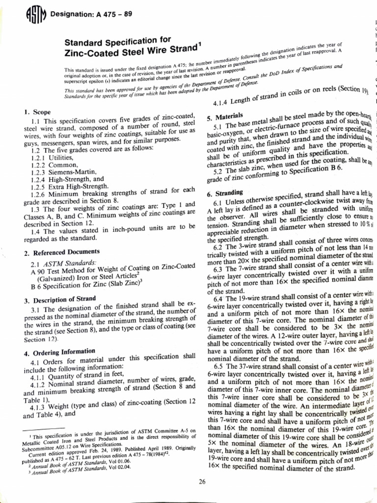 Astm A 475 | PDF