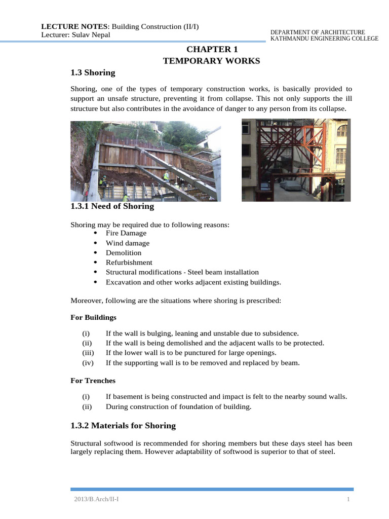 3 Shoring | PDF