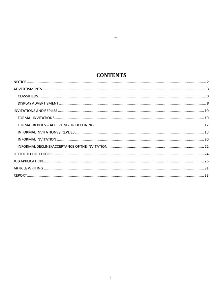 Class XII Writing Skills | PDF
