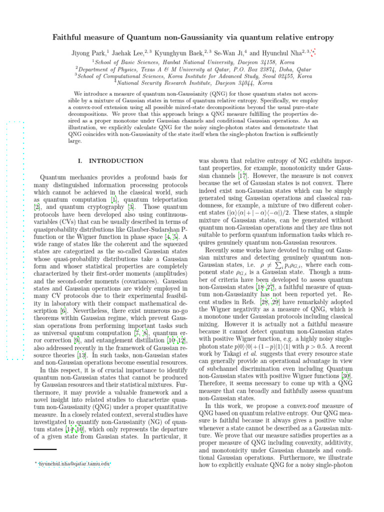 Faithful Measure of Quantum Non-Gaussianity Via Quantum Relative ...