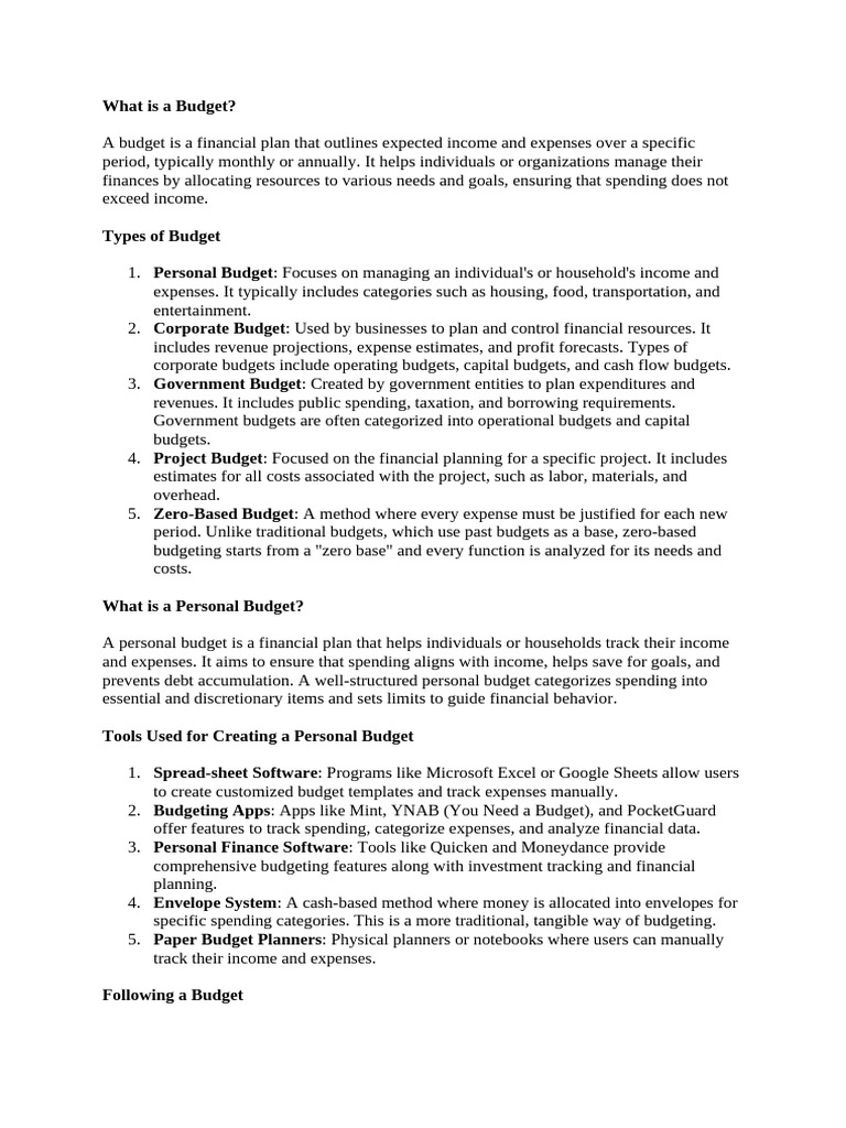 Mathematics home budget pdf