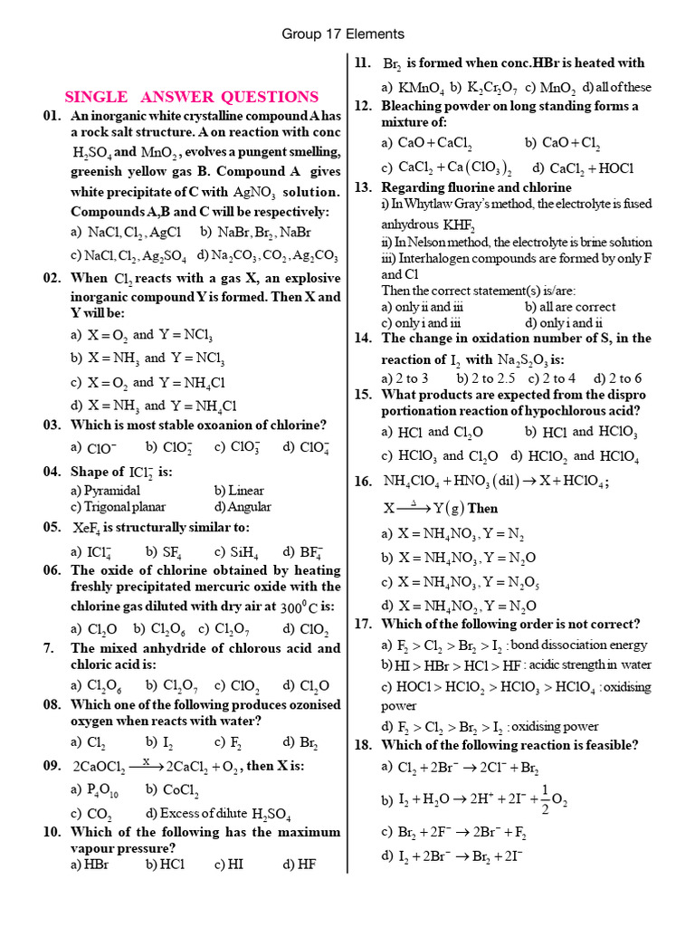 17th Group Elements | PDF